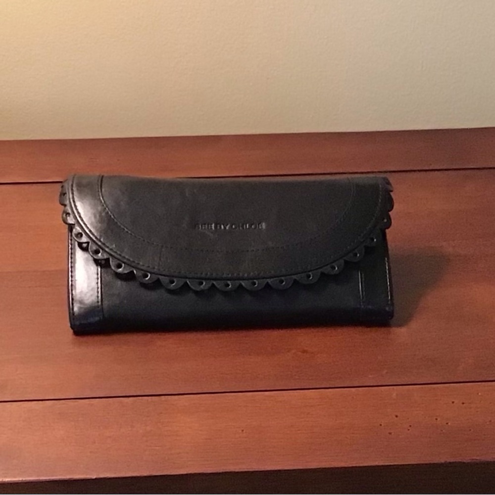 See by Chloe Black Scalloped Trim Wallet